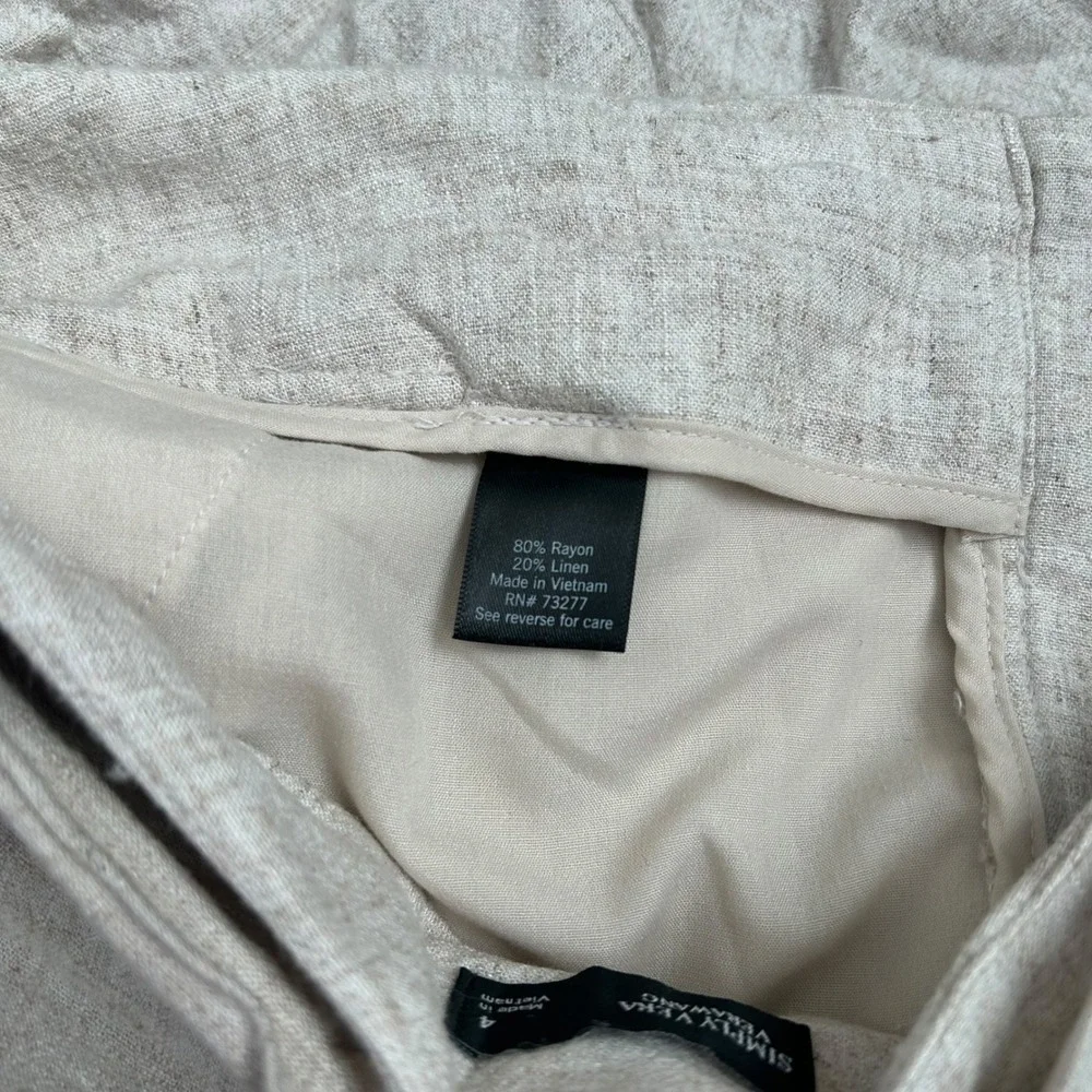 Womens Linen Blend Bermuda Shorts Loose Belted European Summer Old Money Minimal